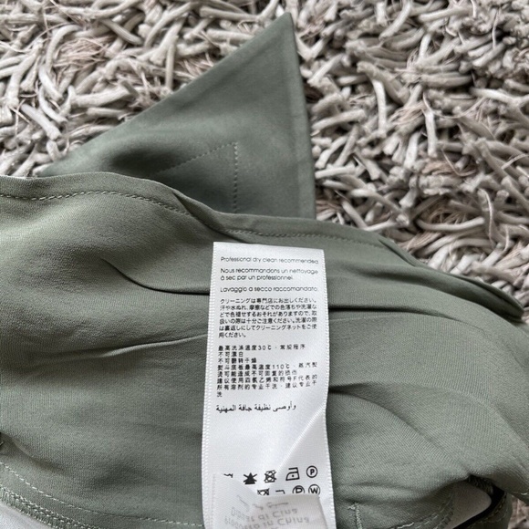 3.1 PHILLIP LIM Satin Foldover Waist Joggers Sage Sz 6 US❤️ - Picture 8 of 10